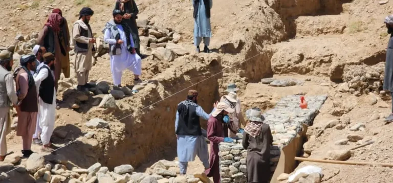 آغاز روند ساخت یک بند آب در خروار لوگر 