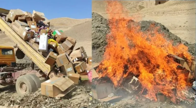 پانزده تُن مواد تاریخ گذشته و بی‌کیفیت در بادغیس از بین برده شد