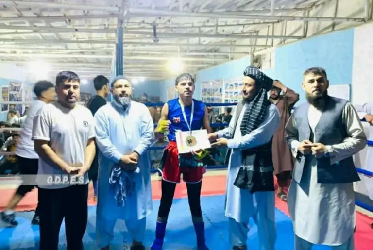 مسابقات کی‌وان کیک‌بوکسینگ در شبرغان برگزار شد