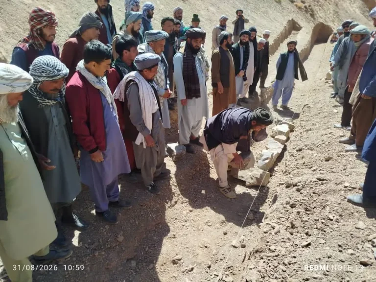 کار ساختمان مکتب در ولسوالی لعل‌وسرجنگل غور آغاز شد