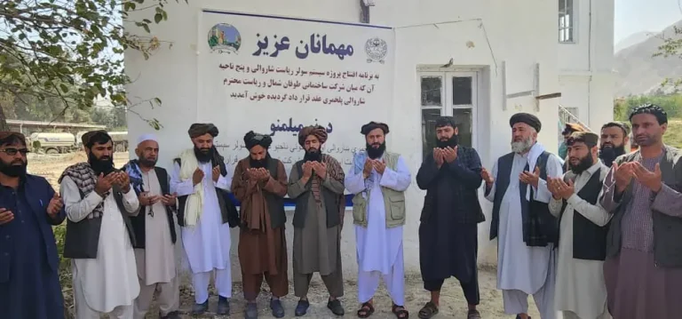 شاروالی پلخمری بغلان، با سیستم برق آفتابی تجهیز می شود