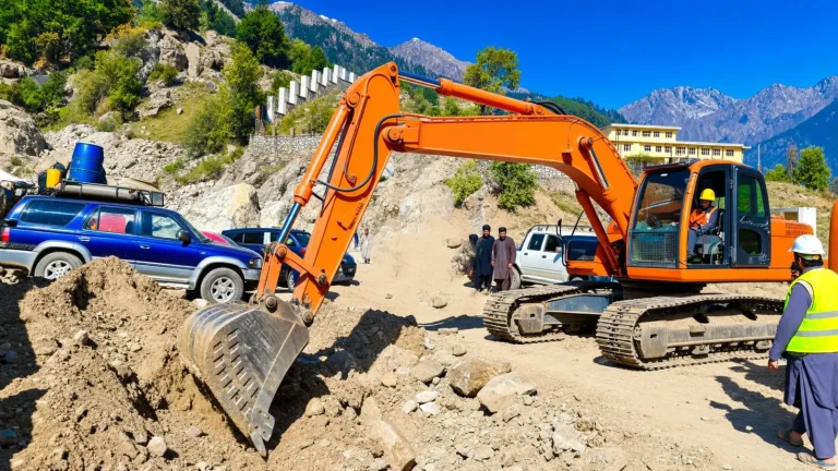 آغاز کار ساخت سرک حلقوی شهر پارون مرکز نورستان