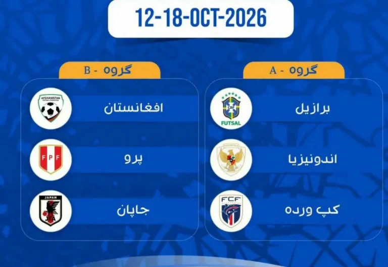 تیم فوتسال افغانستان راهی برازیل شد